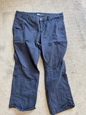 Old Navy Boot Cut Navy Blue Solid Pants Womens 16 Plus Cotton Stretch Boot