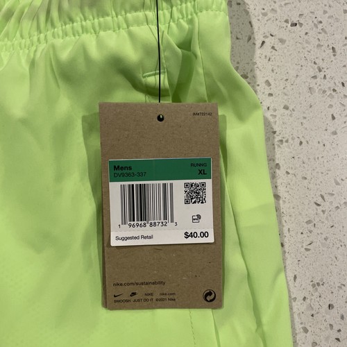 Nike Herren Dri-FIT Challenger kurze gefütterte Laufshorts 5 Zoll, grün, Größe XL - Bild 2 von 7