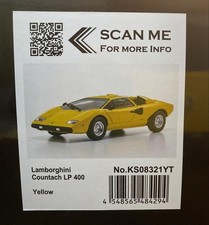 KYOSHO Lamborghini Countach LP400 KS08321YT Yellow 1/18 13+ Collector Item