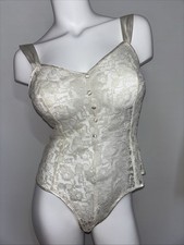 Vintage Y2K Victoria  s Secret Gold Label Lace Teddy Bodysuit Ivory M