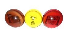LOT OF 3 VTG Clear Acrylic Billiards Pool Balls W/ COORS & BUDWEISER Inscribed