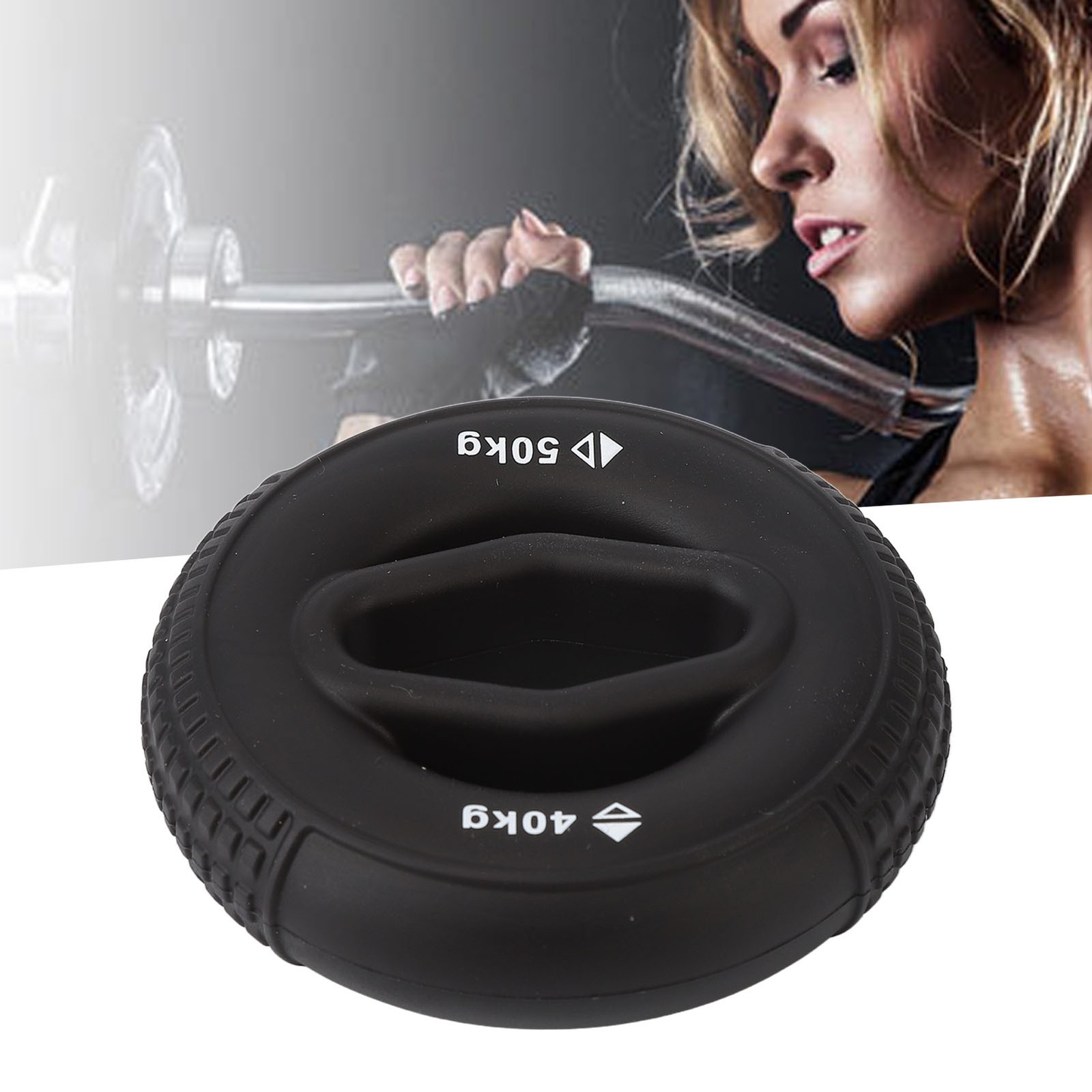 Hand Grip Strengthener Coffee Black 40 To 50KG Anti Slip Grip Trainer Silico BLW