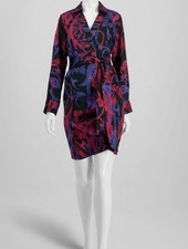 Tahari ASL Women's Black Printed Faux-Wrap Dress Size: 8