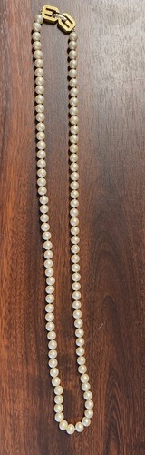 Vintage Givenchy 1977 Faux Pearl NECKLACE 28"
