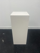 White Gallery Display Plinths - Modern Exhibition Pedestal Stand 30x30x70cm