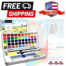 Watercolor Paint Set 50 Colors, Travel Watercolor Set with Portable Carrying ...