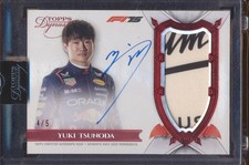 2025 TOPPS DYNASTY YUKI TSUNODA PATCH RELIC AUTO AUTOGRAPH 4/5!
