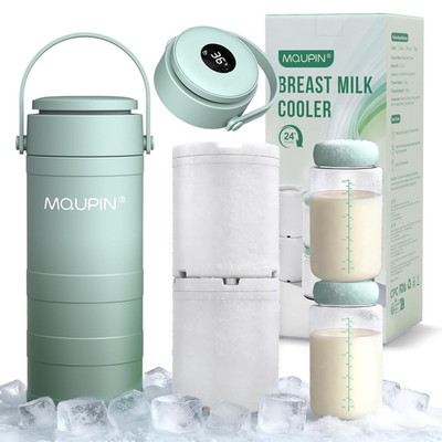 Breast Milk Cooler 20Oz with Temperature Display 24Hours 360° Total Cooling Milk