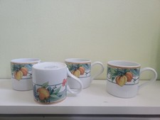 Wedgwood Home Eden Set Of 4 Tea/Coffee Mugs, 3.25" Tall.