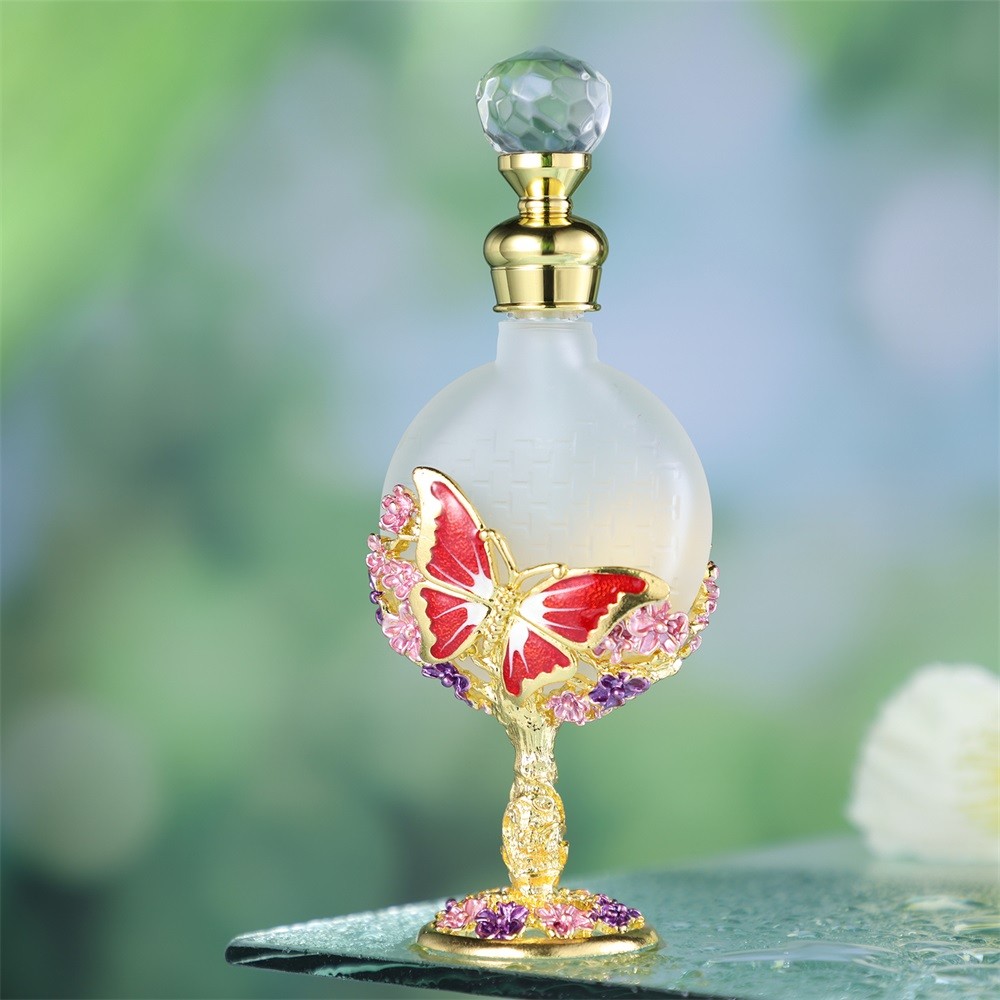 10ml Vintage Refillable Empty Perfume Bottles Fancy Crystal Glass Holiday  Gift