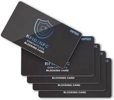 5 Pack RFID Blocking Card Protects Entire Wallet, NFC Debit Credit Cards New