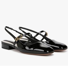 Franco Sarto Destin Glossy Patent Finish Square Toe Slingback Flats 6.5 NWOB