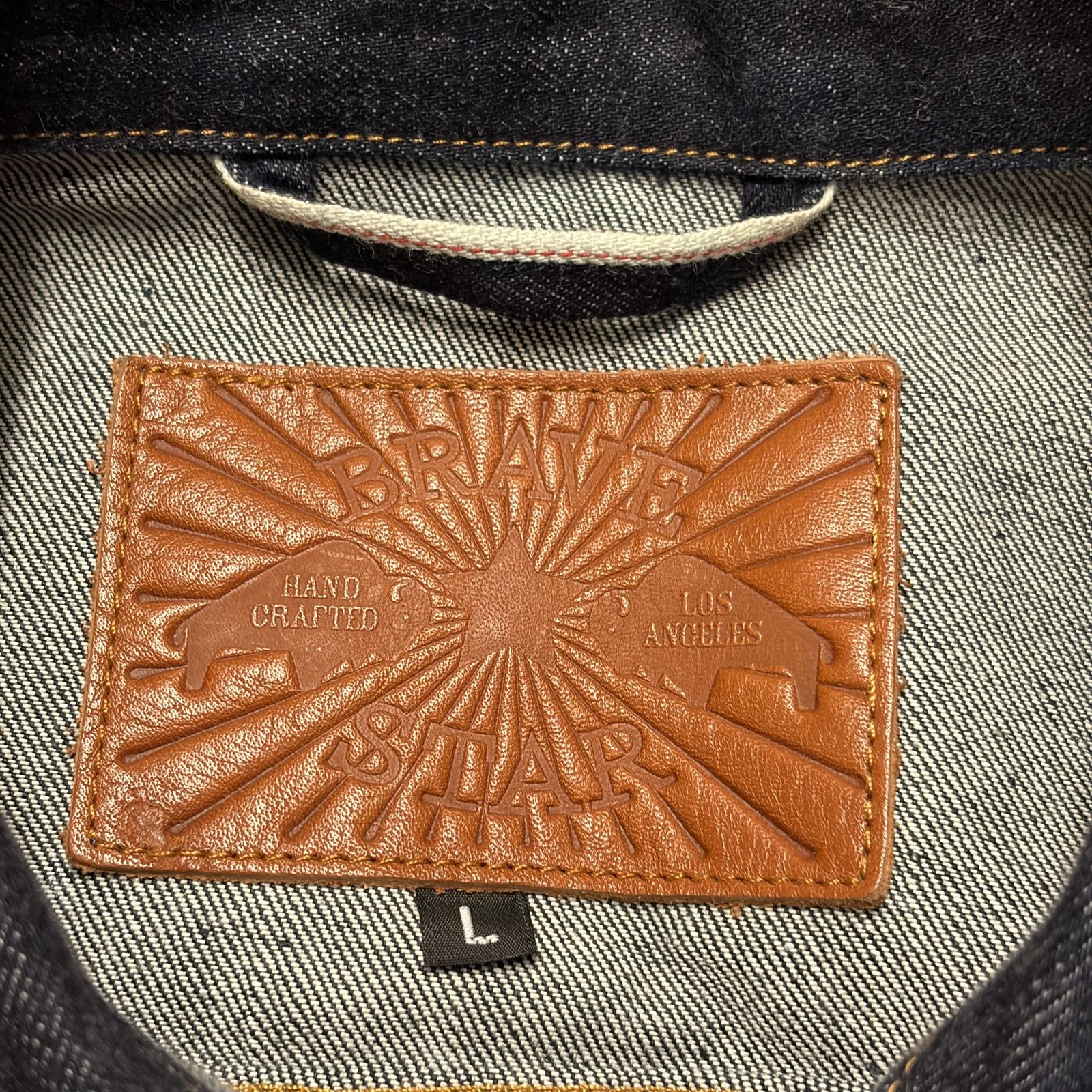 Brave Star Selvage Jacket Mens Large Blue Denim Ironside Selvedge USA Workwear image 7