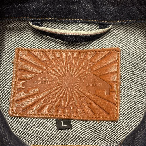 Brave Star Selvage Jacket Mens Large Blue Denim Ironside Selvedge USA Workwear image 7