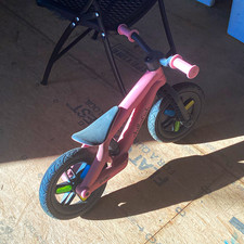 Kids Balance Bike BM101, 12 in Wheels, Pink/Teal, Adjustable Seat, Steel