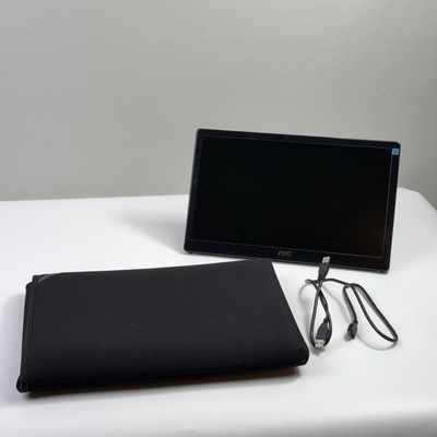 AOC 15.6'' Ultra Slim USB Portable Monitor 156LM00005 w Soft Case & Kick Stand