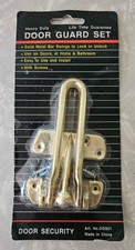 Heavy Duty DOOR GUARD SET Solid Metal Bar Swings to Lock Unlock Security MIB