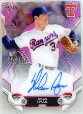 Nolan Ryan 2019 Topps High Tek Pink Autograph Card #HTA-NR 55/75