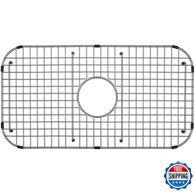 Serene Valley Sink Bottom Grid 27-1/2 X 14-1/4 Centered Drain Corner Radius
