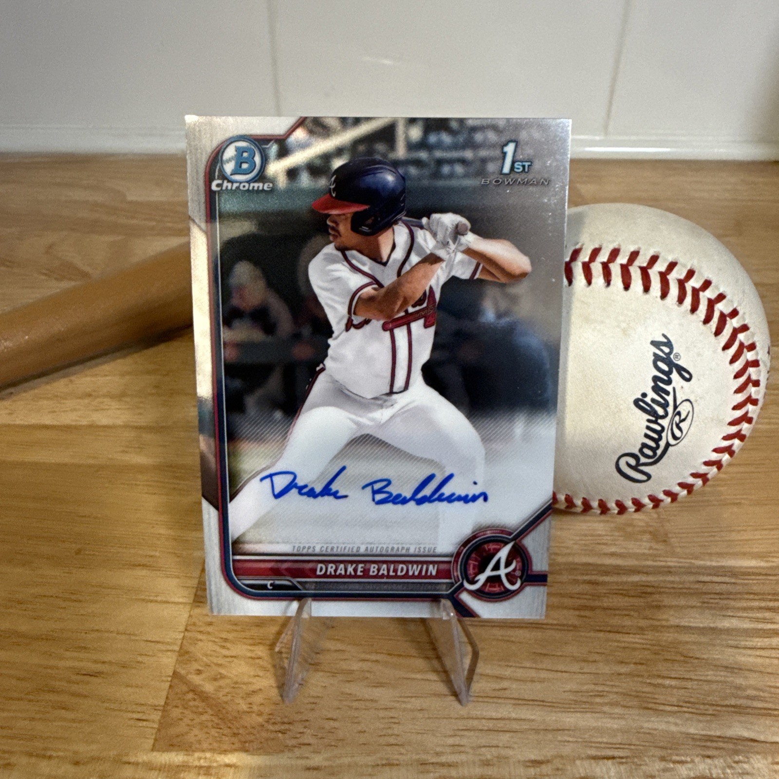 2022 Bowman Draft Drake Baldwin 1st Chrome Auto #CDA-DBN ROY Braves