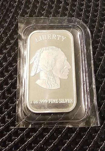 Liberty Indian Head Walking Buffalo 1oz .999 Fine Silver Bar Sealed Uncirculated