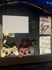 Sony PlayStation 2 PS2 Slim Ceramic White Console SCPH-79001 W/Extras