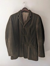 90s Emporio Armani Brown Corduroy 3Btn Suit Jacket 38R