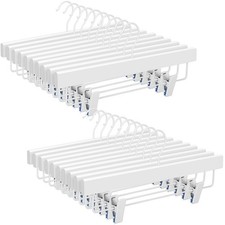 Lotus Wood Pants Hangers, Skirt Short Bridal Trousers Slacks Hangers with 2 P...