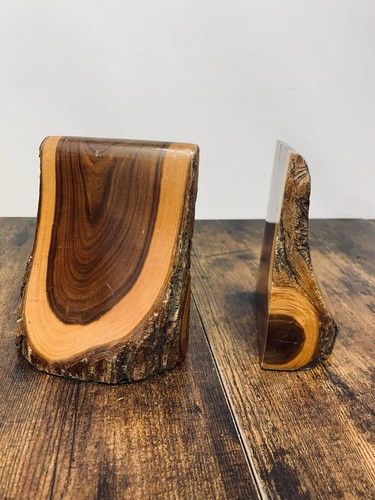 Bellissimo fermalibri vintage in legno smaltato naturale - Foto 11 di 15