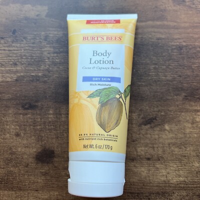 Burt s Bees Body Lotion Cocoa & Cupuacu Butter Dry Skin Rich Moisture New