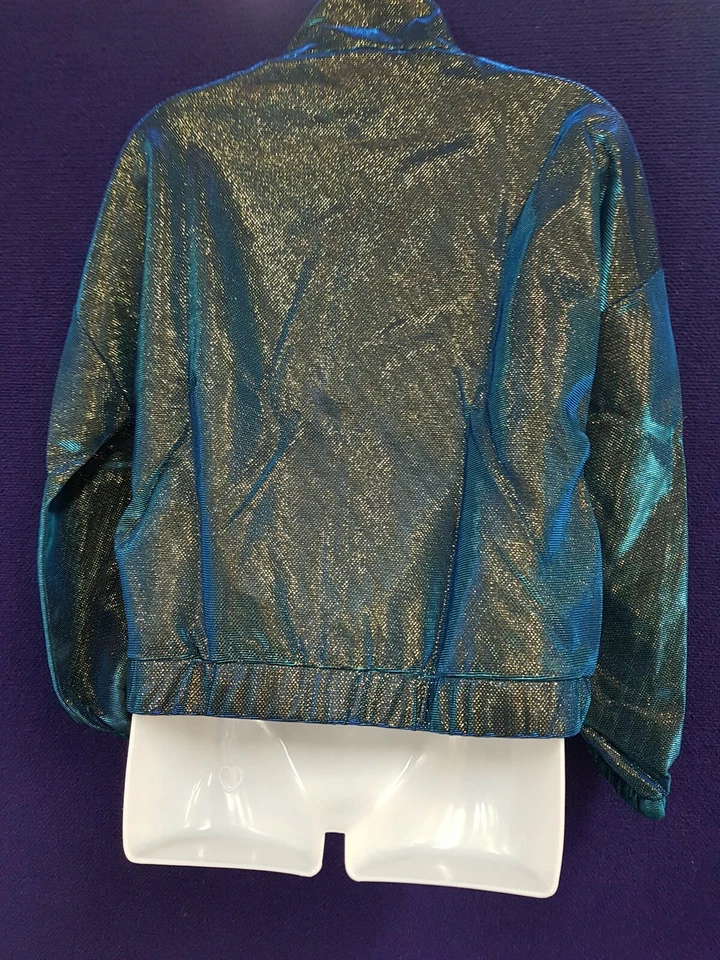 NEW Women Fashion Mystic Blue Bomber Jacket Color Changing Size 12 L - Image 2 of 4
