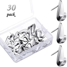 30 Pack Push Pin Picture Hooks Decorative Push Pins for Wall Bulleting Boards