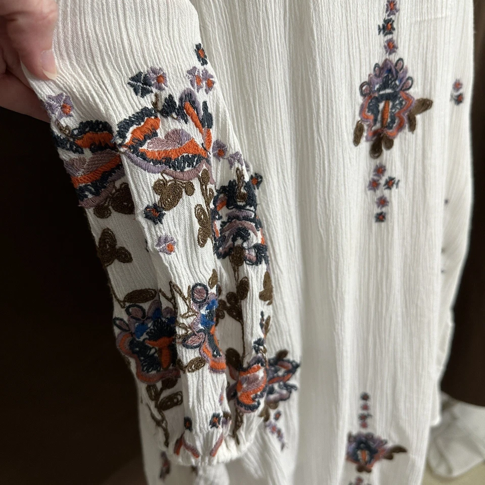 Free People Оксфорд вышитый мини-платье размер XS женщин марля - Изображение 4 из 4