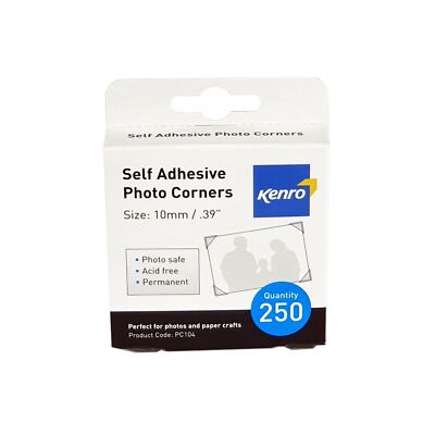 Kenro selbstklebende Fotoecken Schachtel mit 250 Scrapbooking Papier Basteln - PC104