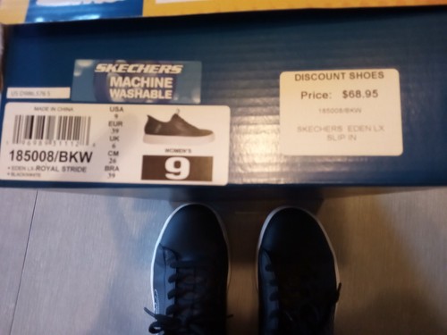 Women's Skechers Slip ins size 9, Eden LX-Royal Stride, Black/White - Foto 11 di 12