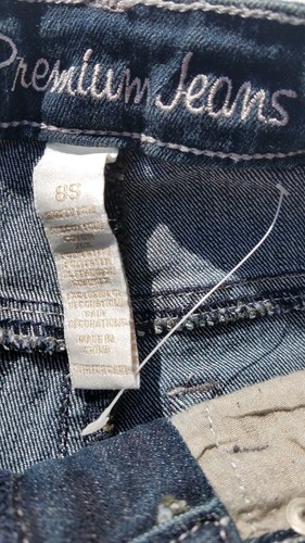 Girls Justice Premium Jeans Size 8S New Dark Wash - Picture 3 of 5