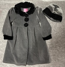 Girls GoodLad Coat Sz 6 Gray Fleece