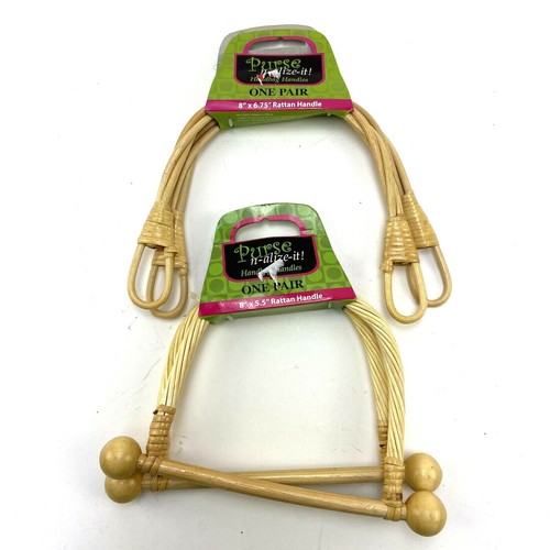 BOLSO de 2 nuevas asas de bambú, para carteras, bolsos, artesanías de macramé | eBay