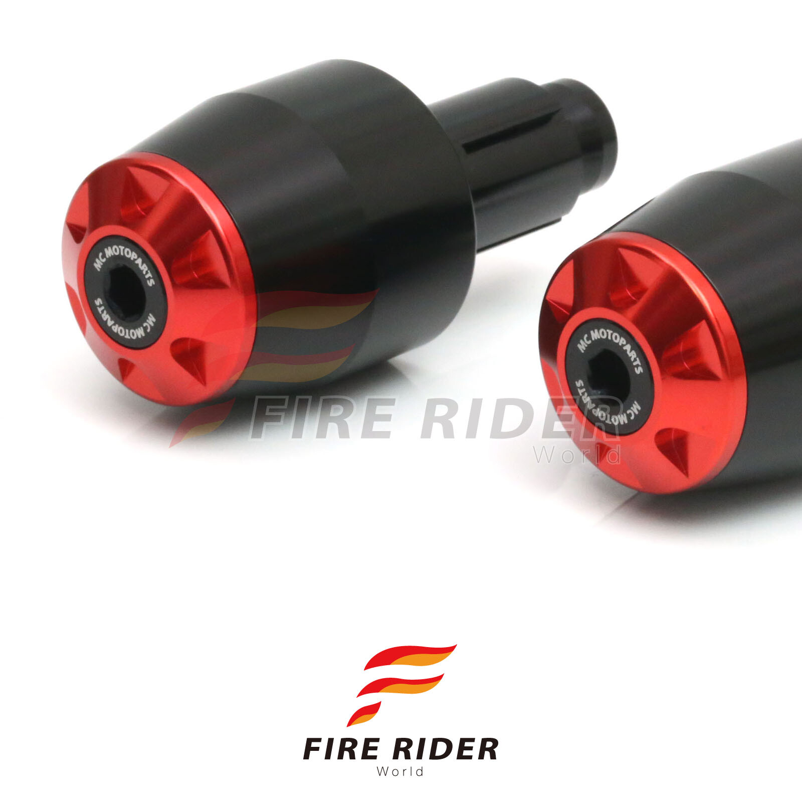 CNC BEH Red Cap Black Bar Ends For Kawasaki ZX10R Ninja 20062014 06