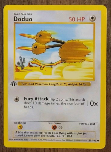 Pokemon Base Set 1st Edition Doduo 48/102