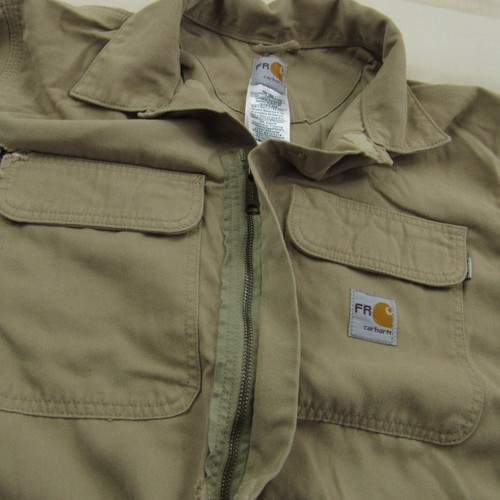 Carhartt Coveralls Men 44 Brown FR Fire Flame Resistant Workwear Outdoor - Picture 10 of 22
