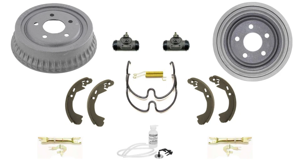 Kit de 9 piezas de tambores y zapatos traseros izquierdo y derecho Pontiac Grand Am 1999-2005 Foto 2 de 4