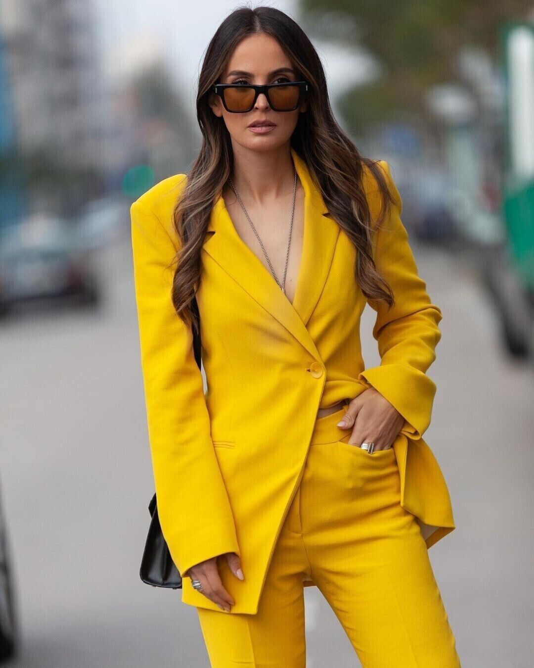 Zara Double Breasted Blazer Yellow 2277/628 Size S