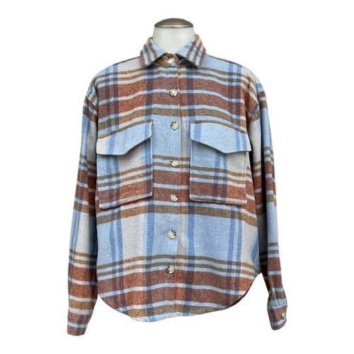 FORD Womens XS Bronco Relaxed Flannel Shirt Button Up Pockets Heavyweight Cars - Picture 2 of 24