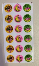 Vintage TEECH-UM Mini Scratch Sniff Stickers *Banana Split* Great For Collectors