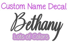 Custom Script Font Name Vinyl Decal Sticker Tumbler Water Bottle Car Window
