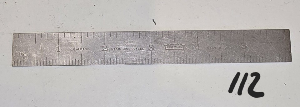 Vintage Craftsman Stainless Steel 6 Inch Ruler Item #112 | eBay