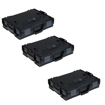 3er set Bosch Sortimo Systems L-Boxx 102 Werkzeugkoffer -Schwarz, 442x358x118mm