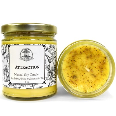 Attraction Soy Spell Candle Love Money Prosperity Job Wiccan Pagan Hoodoo