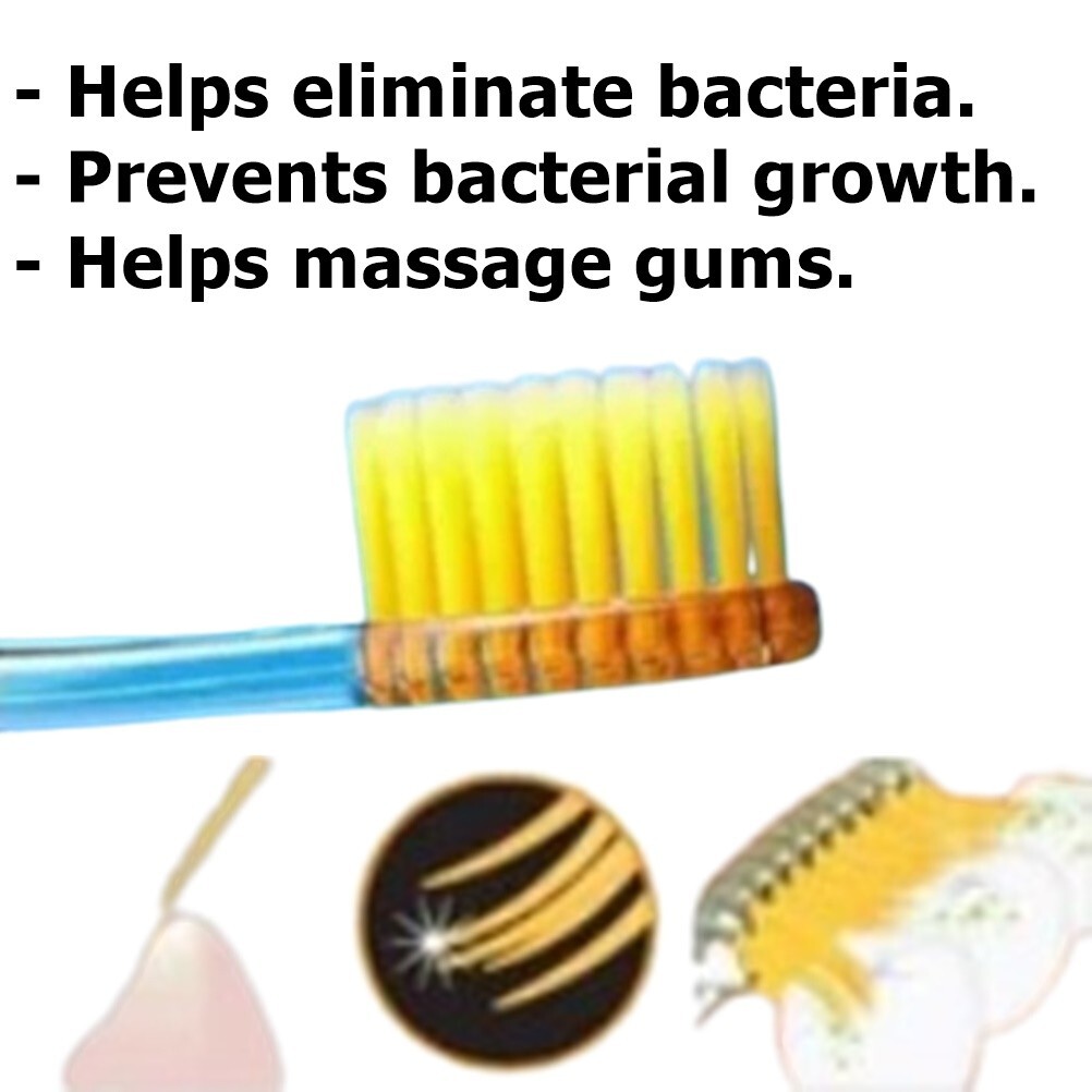 16 Pcs.Atomy Toothbrush 99.9% Gold Coated Nano Slim Tooth Vitality